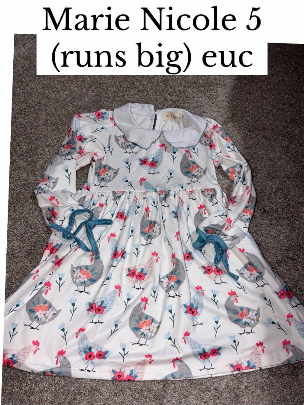Marie Nicole size 5 chicken dress euc